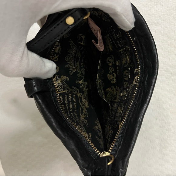 Juicy Couture Black Wristlet with Crown Gold Hardware. NWT 🎁